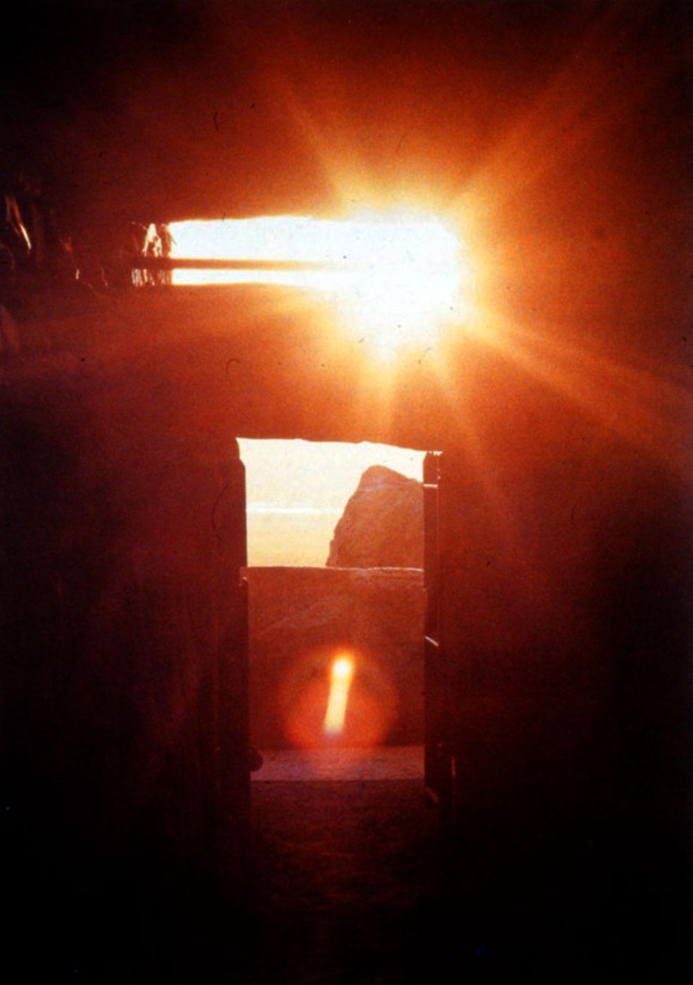 Newgrange — winter solstice light entering passage